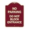 Signmission No Parking Do Not Block Entrance Heavy-Gauge Aluminum Architectural Sign, 24" x 18", BU-1824-23752 A-DES-BU-1824-23752 - alternate 1